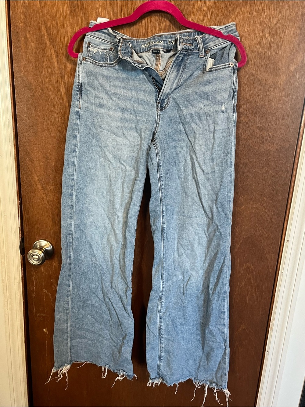 American Eagle Outfitters Light Blue Wide Leg Jeans